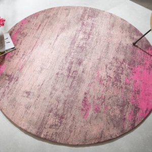Covor rotund din bumbac Modern Art 150cm, roz bej - Img 8