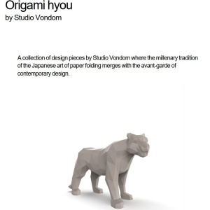 Decoratiune/ Statueta exterior sau interior ORIGAMI HYOU, lucios - Img 3