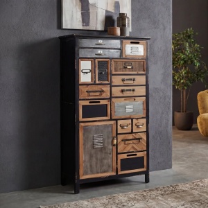 Dulap cu sertare stil industrial vintage SECRETS 150cm