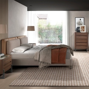 Dulapior 5 sertare deosebit design LUX Walnut-Marble - Img 3
