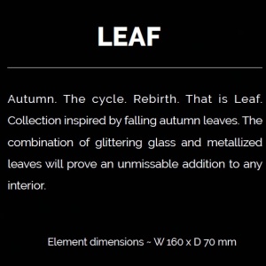 Element decorativ suspendat design frunze care cad din tavan LEAF B sandblasted 100921 universul-luminii.ro