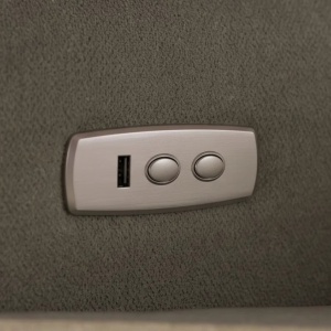 Fotoliu cinema PRIORITY verde, pivotant, functia electrica relax, port USB - Img 9