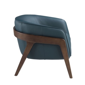 Fotoliu cu design modern piele naturala Petrol blue - Img 7