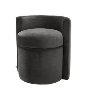Fotoliu design LUX Arcadia, catifea gri inchis 113161 HZ