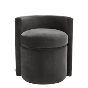 Fotoliu design LUX Arcadia, catifea gri inchis 113161 HZ - Img 2