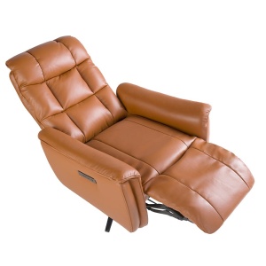 Fotoliu design LUX cu functia relax Cowhide brown leather - Img 4