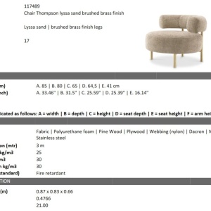 Fotoliu design LUX Thompson, Lyssa sand - Img 3