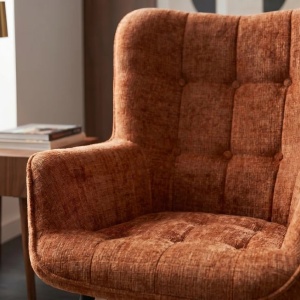 Fotoliu design nordic SCANDINAVIA maro rustic - Img 5