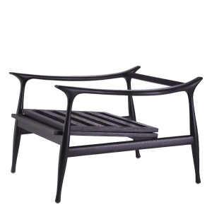 Fotoliu elegant design LUX Manzo negru / bouclé grey - Img 6