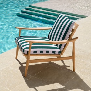 Fotoliu elegant pentru exterior design LUX Manzo natur / florent green