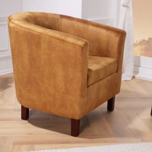 Fotoliu elegant si confortabil Hemingway, Catifea, Galben Mustar A-43892 VC - Img 5