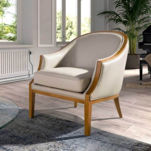Fotoliu LUX cu design modern Grey Cowhide Leather