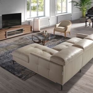 Fotoliu LUX cu design modern Grey Cowhide Leather - Img 7