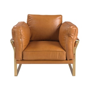Fotoliu LUX design italian Cowhide camel - Img 2