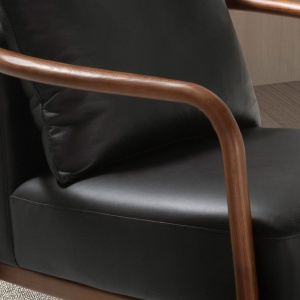 Fotoliu LUX design italian, Piele Naturala, Black - Img 9