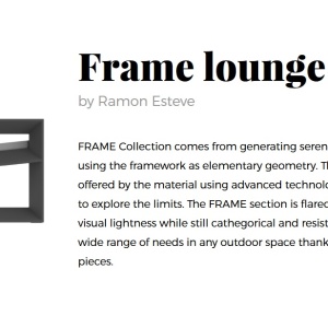 Fotoliu modern de exterior / interior design premium FRAME LOUNGE CHAIR 54088 Vondom - Img 4