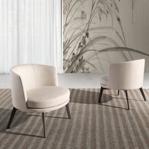 Fotoliu modern elegant Cream fabric - Img 5