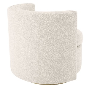 Fotoliu pivotant design elegant Amanda, boucle crem 115379 HZ - Img 3
