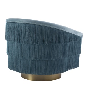 Fotoliu pivotant design elegant LUX Le Vante, albastru 113980 HZ - Img 5