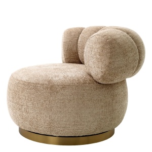 Fotoliu pivotant design elegant LUX Phedra, Lyssa sand - Img 5