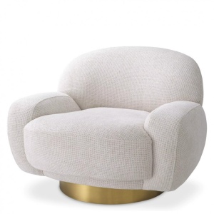 Fotoliu pivotant design elegant LUX Udine, lyssa off-white 116066 HZ