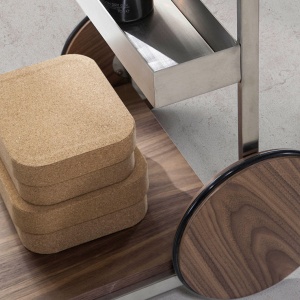Gheridon/ masuta laterala design LUX Walnut AC 3116-C1701-NOGAL - Img 6