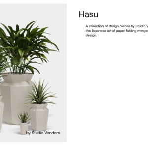 Ghiveci plante design decorativ modern exterior/interior ORIGAMI Hasu 17,8×17,8×25cm - Img 5