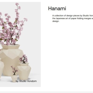 Ghiveci plante design decorativ modern exterior/interior ORIGAMI HANAMI 23x23x25cm - Img 2