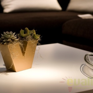 Ghiveci plante design decorativ modern interior / exterior UVE NANO 8x24x16cm - Img 2