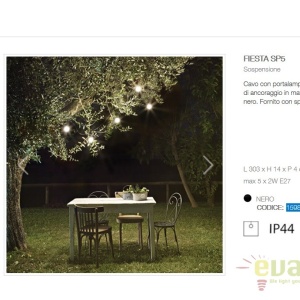 Instalatie cu 5 surse de iluminat exterior design modern FIESTA SP5 159836 178181 universul-luminii.ro
