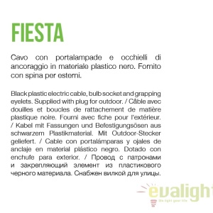 Instalatie cu 5 surse de iluminat exterior design modern FIESTA SP5 159836 55061 universul-luminii.ro