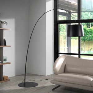 Lampa arcuita de podea eleganta design minimalist Black 213141 universul-luminii.ro