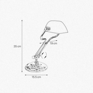Lampa de birou din alama design clasic Banker - Img 5