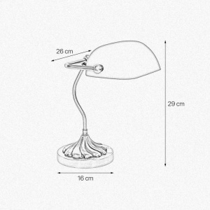 Lampa de birou din alama design clasic Banker - Img 4