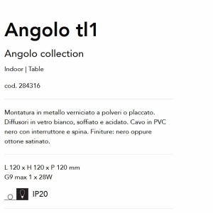 Lampa de masa design minimalist Angolo tl1 negru 83291 universul-luminii.ro
