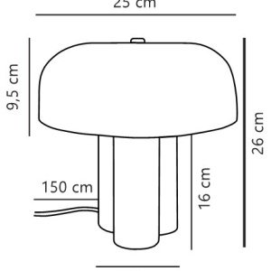 Lampa de masa design scandinav minimalist Sandro maro deschis - Img 4