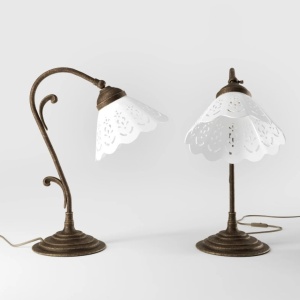 Lampa de masa din alama si abajur ceramic Zefira - Img 5