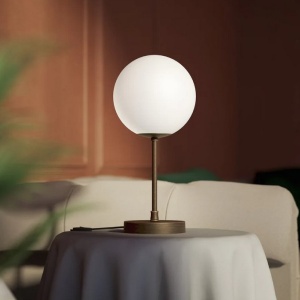 Lampa de masa din alama si sticla Musa - Img 6