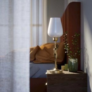 Lampa de masa figura feminina din alama Donne - Img 11