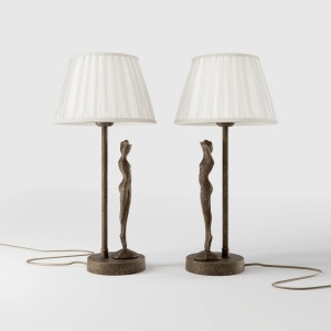 Lampa de masa figura feminina din alama Donne - Img 4