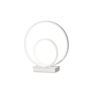 Lampa de masa LED design modern circular OZ TL ON-OFF BIANCO