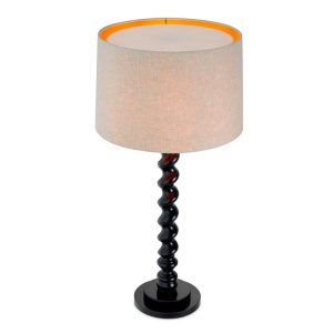 Lampa de masa LUX, Lemn, Tesatura, Negru, Massimo, 119672 HZ 169791 universul-luminii.ro