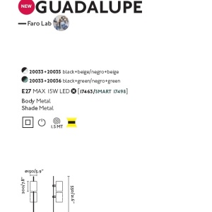 Lampa de masa orientabila design modern GUADALUPE verde 83501 universul-luminii.ro
