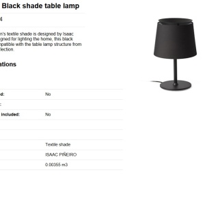 Lampa de masa / Veioza moderna design elegant SAVOY neagra 189891 universul-luminii.ro