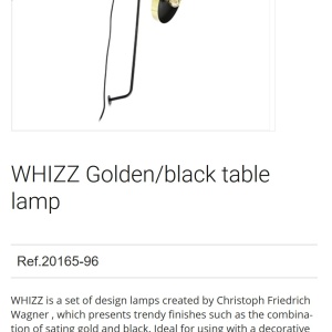 Lampa de perete design modern WHIZZ auriu/negru 91901 universul-luminii.ro