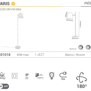 Lampa de podea design modern decorativ PARIS 94561 universul-luminii.ro