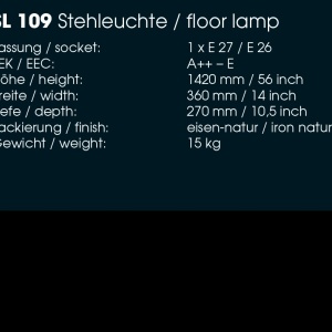 Lampa de podea din fier forjat design manechin SL 109 42951 universul-luminii.ro