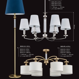 Lampa de podea eleganta design clasic ROSSANO 186941 universul-luminii.ro