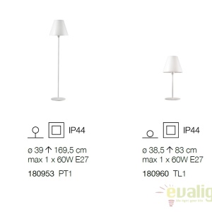 Lampa de podea exterior IP44 ITACA PT1 180953 48511 universul-luminii.ro