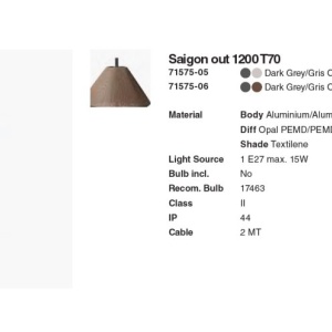 Lampa de podea iluminat exterior decorativ SAIGON 120/T70 gri/crem 217451 universul-luminii.ro